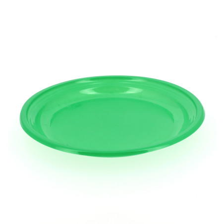 Talerz Plastikowe Płaski Zielone 205mm (10 Sztuk)