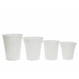 Kubki Plastikowe PP Białe 200 ml (100 Sztuk)