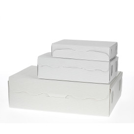 Pudełka na Czekoladki i Cukierki Białe 17x10x4,2cm 500g (1000 Sztuk)