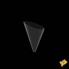 Plastic Serving Cone PS "Slice" Clear 55 ml (120 Units)