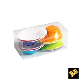 Plastic Bowl PS "Sodo" White and Multicolor 50 ml (160 Units)