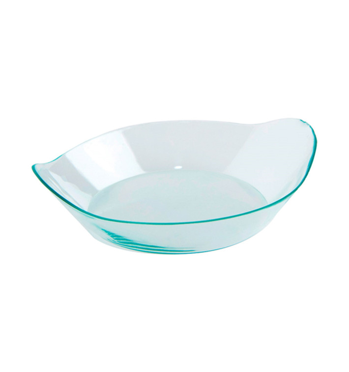 Tasting Plastic Bowl PS Flat "Ondas" Water Green 36ml 