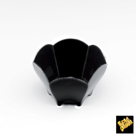 Tasting Plastic Bowl PS "Tulip" Black 70 ml (25 Units) 