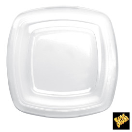 Pokrywka Plastikowe Przezroczyste Talerz Square PET 180mm (300 Sztuk)