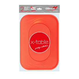 Tacki Plastikowe PP "X-Table" Orange 330x230mm (2 Sztuk)