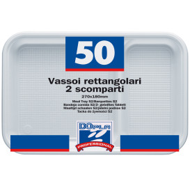 Tacki Plastikowe PS Białe 2C 270x180mm (50 Sztuk)