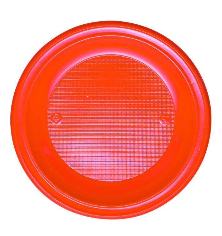 Talerz Plastikowe PS Głębokie Orange Ø220mm (30 Sztuk)