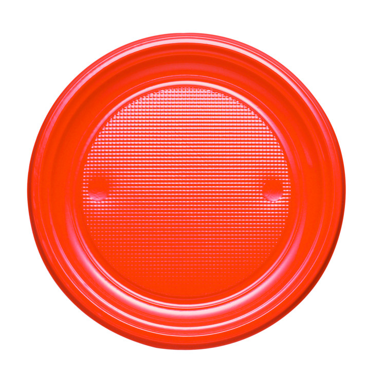 Talerz Plastikowe PS Płaski Orange Ø170mm (50 Sztuk)