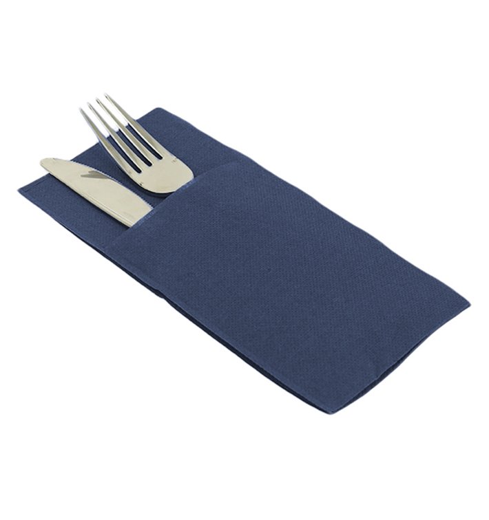 Pocket Fold Airlaid Napkins "Kanguro" Blue 40x40cm (30 Units) 