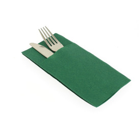 Pocket Fold Airlaid Napkins "Kanguro" Green 40x40cm (30 Units) 