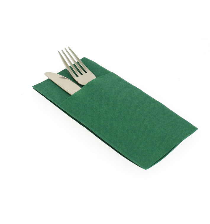 Pocket Fold Airlaid Napkins "Kanguro" Green 40x40cm (480 Units)