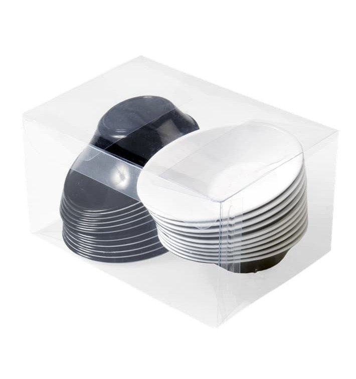 Plastic Bowl PS "Sodo" White and Black 50 ml (240 Units)