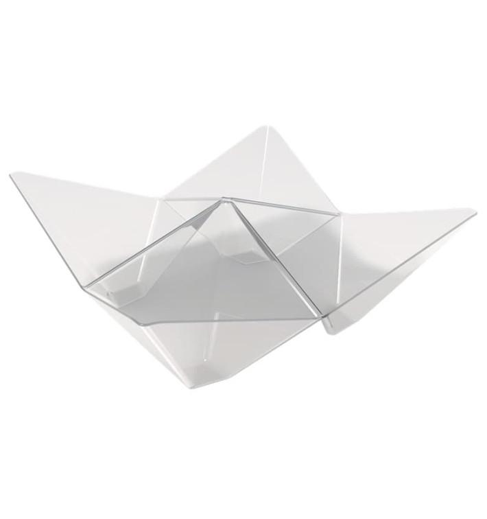 Tasting Plastic Bowl PS "Origami" Clear 10,3x10,3cm (500 Units)