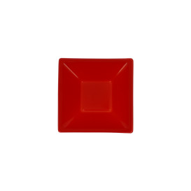 Miski Plastikowe PS Kwadratowi Czerwerne 12x12cm (25 Sztuk)