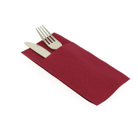 Pocket Fold Paper Napkins Burgundy 40x40cm (960 Units)