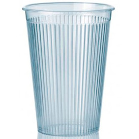 Kubki "Ribbed" PS Przezroczyste 200 ml (25 Sztuk)