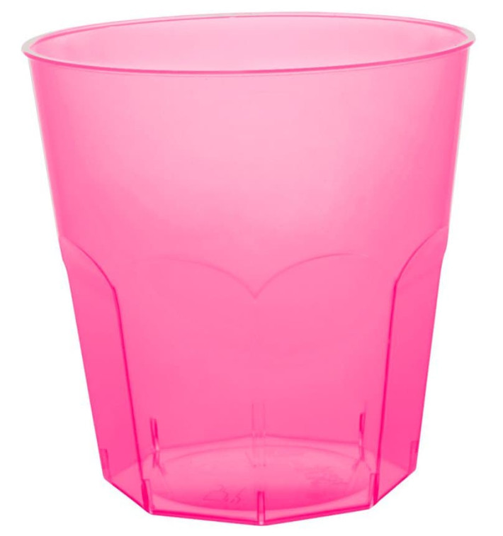 Kubki Plastikowe Fuchsia Przezroczyste PS Ø73mm 220ml (50 Sztuk)