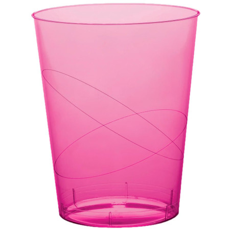 Kubki Plastikowe Księżyc Fuchsia Przezroczyste PS 350ml (20 Sztuk)