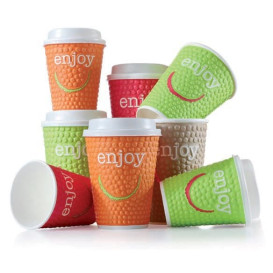 Kubki Papierowe 16 Oz/495ml "Enjoy" Ø9,0cm (28 Sztuk)