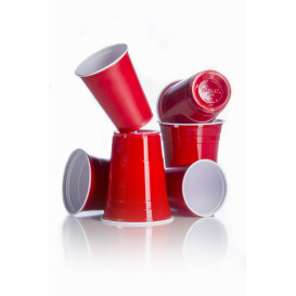 Kubki Plastikowe Czerwone Amerykanin na Imprezę 360ml (1000 Sztuk)