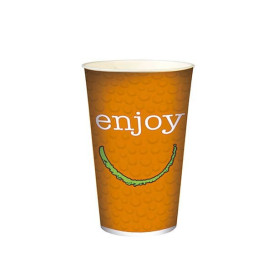 Kubki Papierowe 32 Oz/1000 ml "Enjoy" Ø11,2cm (50 Sztuk)