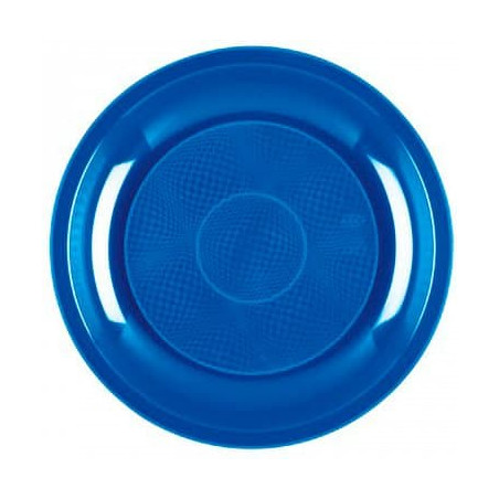 Talerz Plastikowe Płaski Niebieski Mediterraneo Round PP Ø220mm (600 Sztuk)