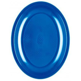 Tacki Owal Niebieski Mediterraneo Round PP 255mm (50 Sztuk)