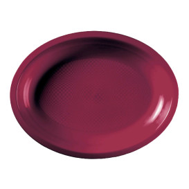 Tacki Owal Bordeaux Round PP 315x220mm (25 Sztuk)