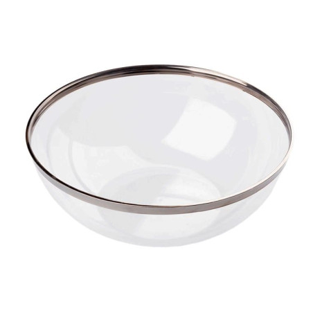 Miska Plastikowa "Square" PS Crystal ze Złotym Wykończeniem 1500ml Ø20cm (4 Sztuk)