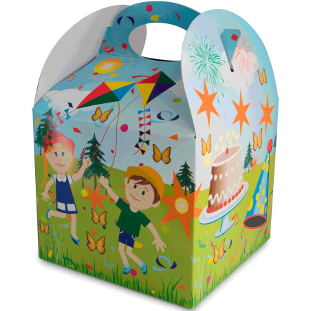 Pudełko Lunch Box dla dzieci z Uchwytami 13,1x13,1x11,5cm (250 Sztuk)