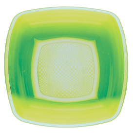 Talerz Plastikowe Głębokie Zielony Limonka Square PP 180mm (300 Sztuk)