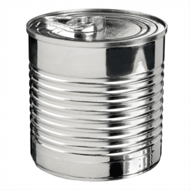 Tasting Plastic Tin Can PS Silver 110ml Ø6,1x6cm (25 Units) 