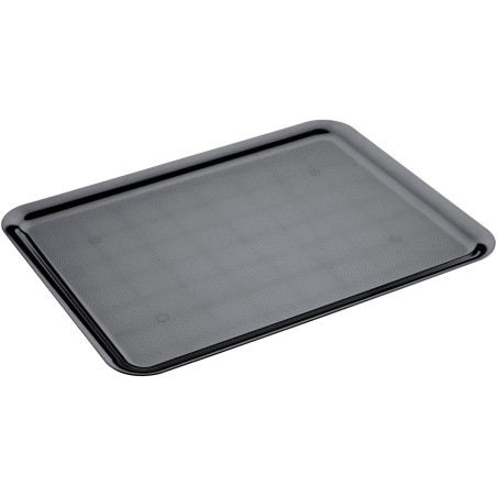 Taca Plastikowa Czarna "Tray" PS 50x37cm (4 Sztuk)