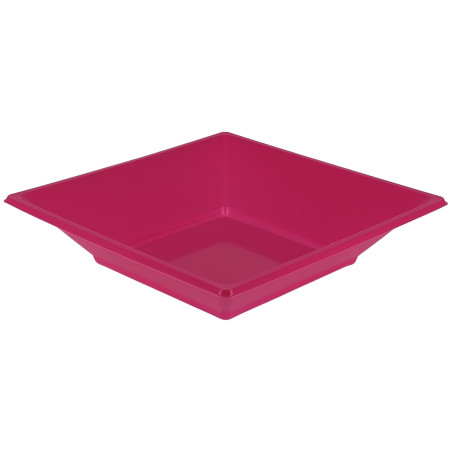 Talerz Plastikowe Głębokie Kwadratowi Fuchsia 17cm (300 Sztuk)