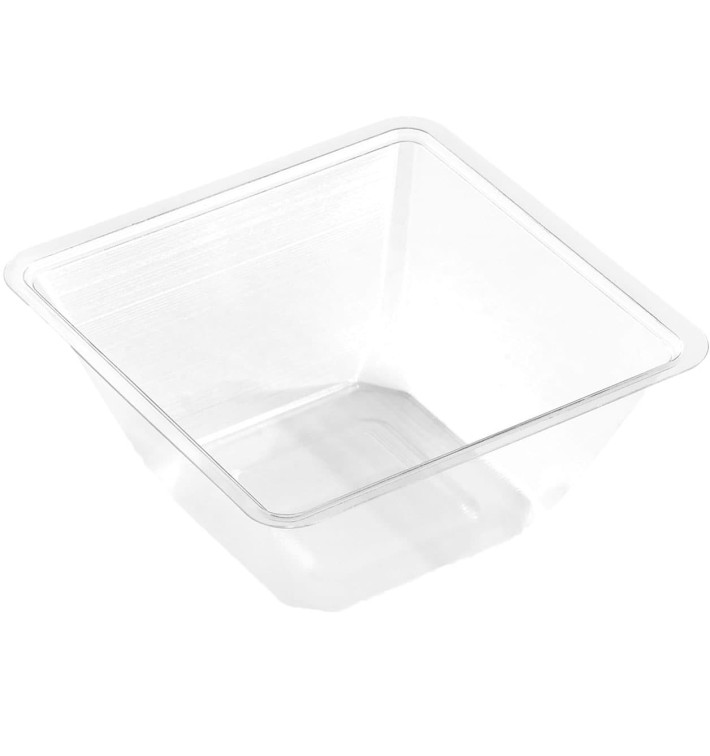 Miski mini Plastikowe PET Zamykane na Gorąco 250ml 90x90x60mm (600 Sztuk)