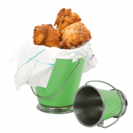 Wiaderko Snackholder do Lodu Stal Zielone Ø9x9cm (1 Sztuk)