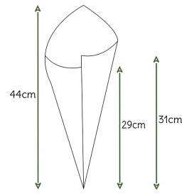 Rożek papierowi Naturalne 420mm 600g (1.000 Sztuk)