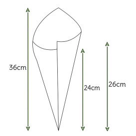 Rożek papierowi Naturalne 340mm 400g (1.000 Sztuk)