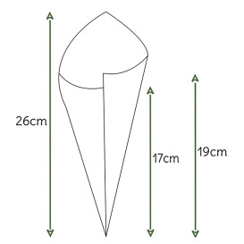 Rożek papierowi Naturalne 240mm 100g (200 Sztuk)