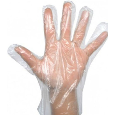 Rękawice Polietylenowe EVA Składanie Przezroczyste (100 Sztuk)