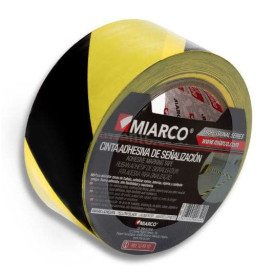 Adhesive Safety Tape Roll Yellow/Black 5cmx33m (12 Sztuk)