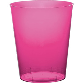 Kubki Plastikowe Księżyc Fuchsia Przezroczyste PS 350ml (20 Sztuk)