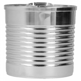 Tasting Plastic Tin Can PS Silver 220ml Ø7,4x7,3cm (100 Units)