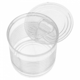 Tasting Plastic Tin Can PS Clear 220ml Ø7,4x7cm (20 Units) 