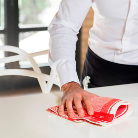 Dishcloth Roll "Roll Drap" Vintage Red 40x64cm P40cm (200 Units)