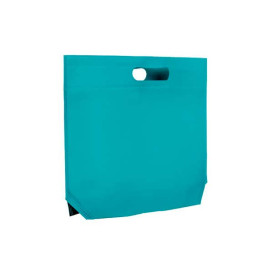 Non-Woven Bag with Die-cut Handles Aquamarine 34+8x26cm (200 Units)