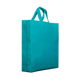 Non-Woven PREMIUM Bag with Short Handles Aquamarine 25+10x30cm (200 Units)