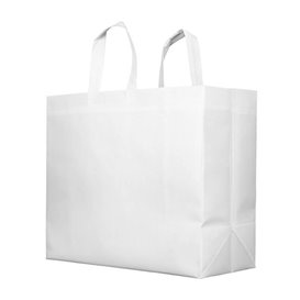 Non-Woven PREMIUM Bag with Short Handles White 45+12x40cm (100 Units)