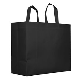 Non-Woven PREMIUM Bag with Short Handles Black 45+12x40cm (25 Units)