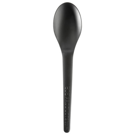 Cornstarch Teaspoon Black CPLA 12cm (100 Units)